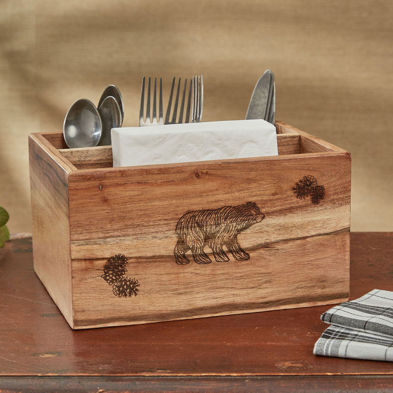Metal Rectangle Flatware Caddy