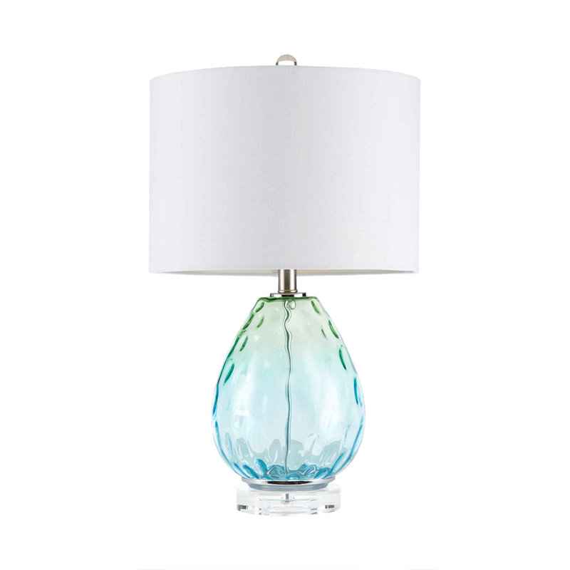 Ombre Glass Table Lamp, Blue