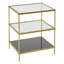 Vicente Glass Top Frame End Table-311049863