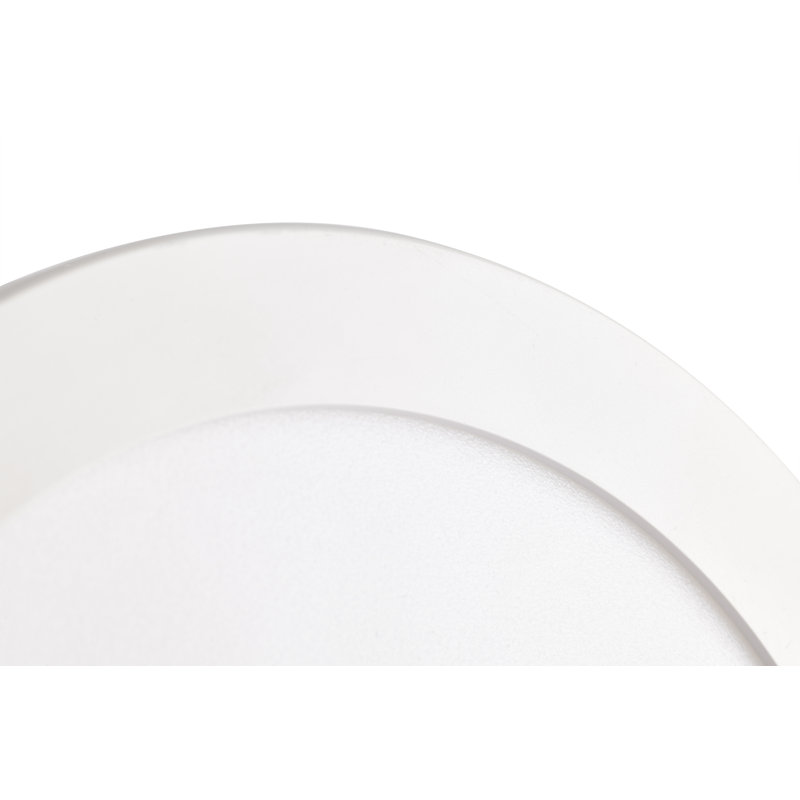 Plafonnier encastré blanc rond rond à intensité variable de 9 po 3CCT, 0.63" H x 9" W x 9" D