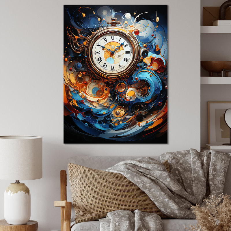 Jeevika surréalisme, la montre Dali I - impression, H 44 po x l 34 po x P 1,5 po, Toile tendue