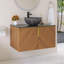 Meuble-lavabo mural simple 30 po avec plateau en pierre reconstituée 30 po