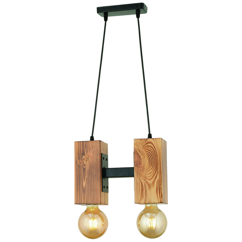 Luminaire suspendu géométrique 2 lumières Bernt