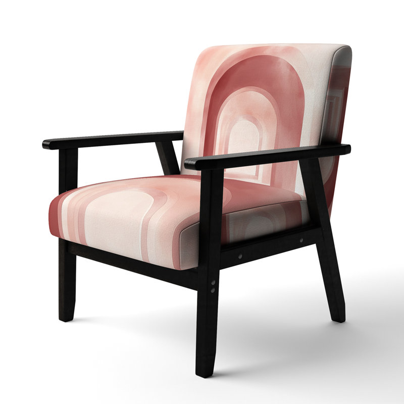 Upholstered Accent Chair, Accoudoirs carrés noirs