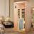 Low EMF Front Door With Heating Panel One People Hemlock Far-Infrared Indoor Sauna Room