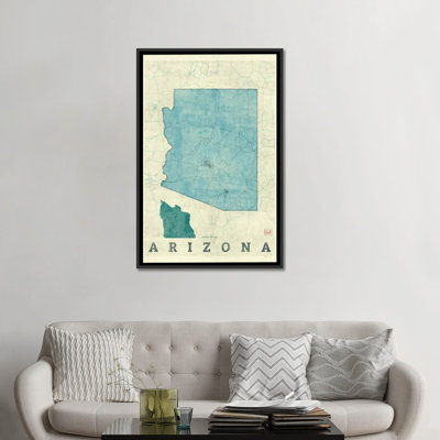« arizona map », impression sur toile