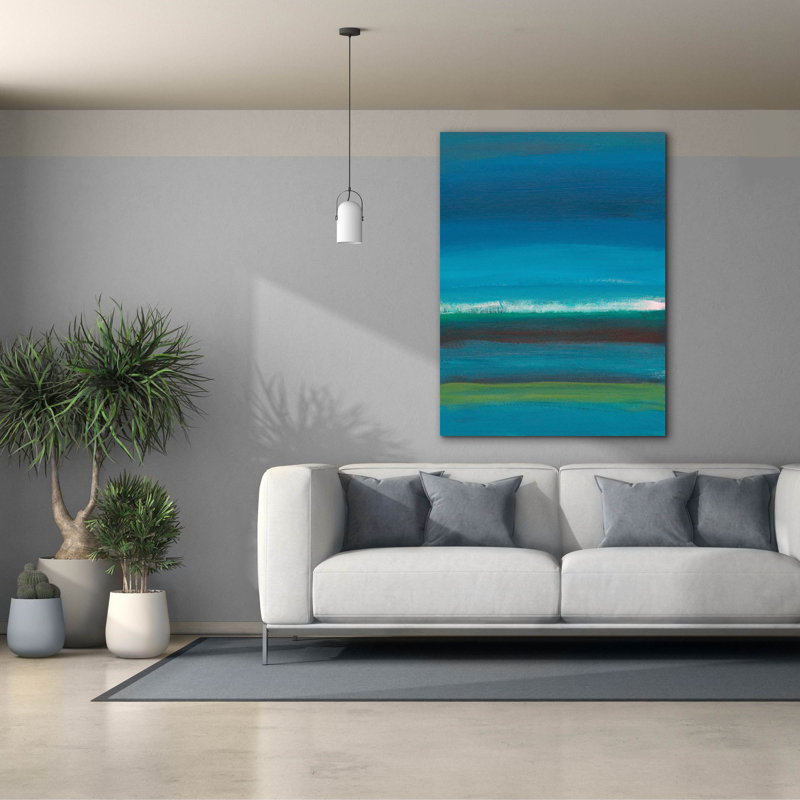 «Night Coast One» par Jan Weiss, art mural sur toile, H 54 po x l 40 po x P 1,5 po
