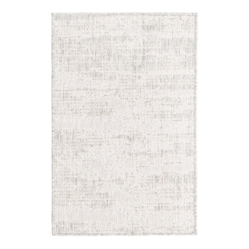 Bruss Gray Indoor/Outdoor Modern Rug, Rectangle 2' x 3'1"