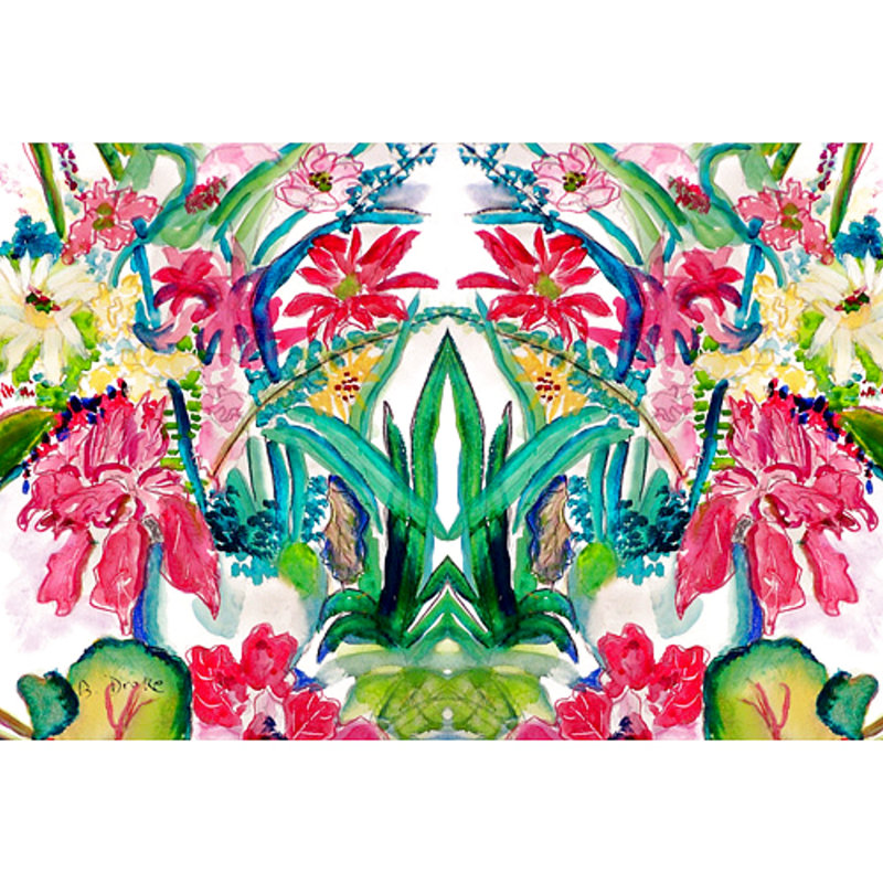 Tomlinson Non-Slip Floral Doormat, Rectangle 1'6" x 2'2"