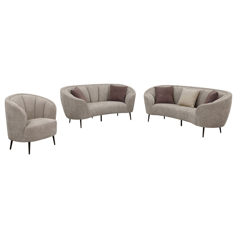 Ensemble de canapé rembourré 3 pièces beige