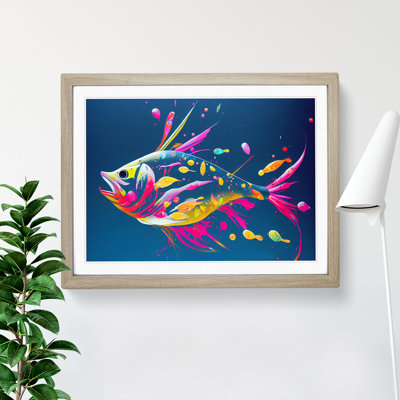 XH1022-3879X Fish Splash Vol.2 Abstract - Single Picture Frame Painting