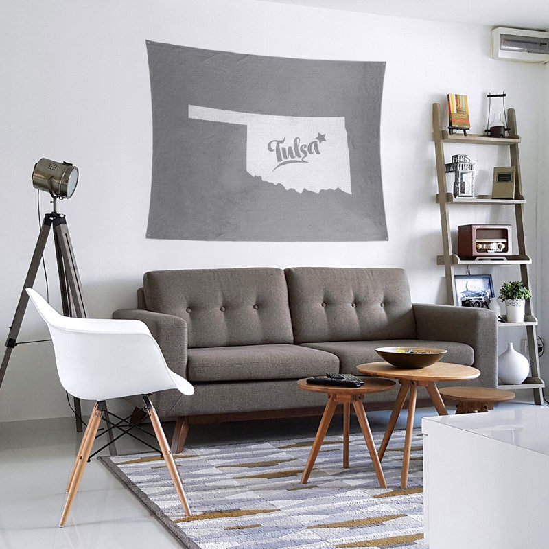 Tapisserie Tulsa Oklahoma, H 27,5 po x l 37,5 po, Gris