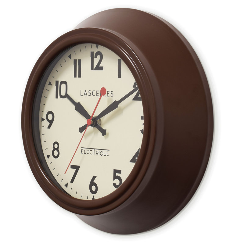 Brown Metal Wall Clock - 25.5cm