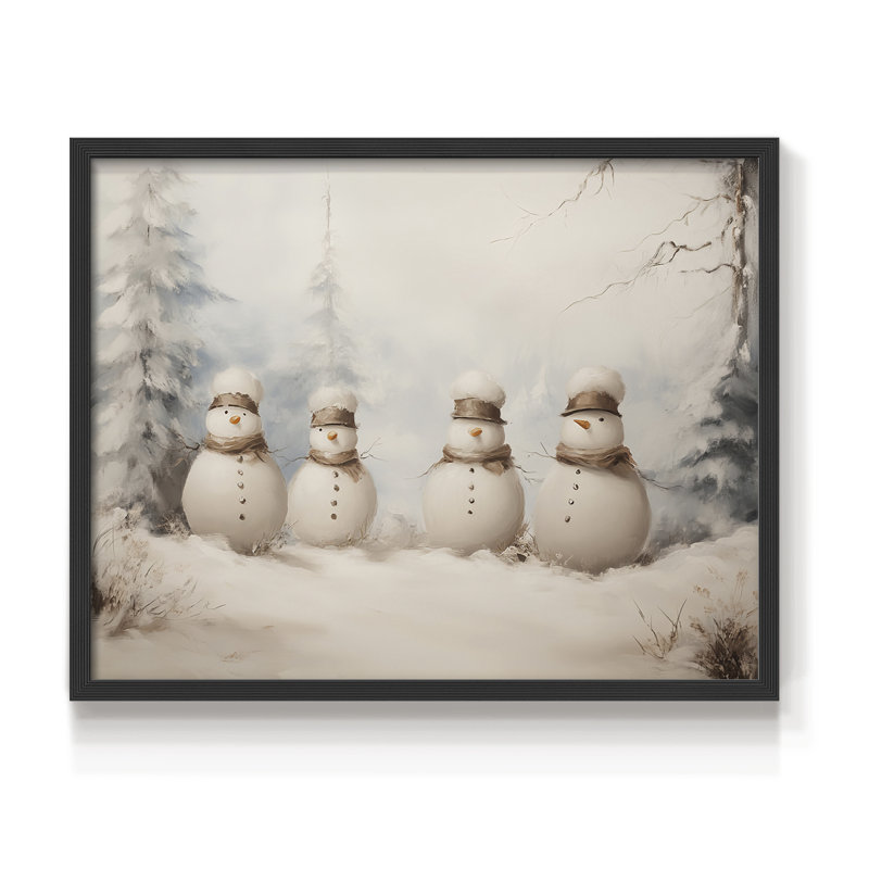 Art de Noël - DCCDXL - Reproduction encadrée - Restickable, H 11 po x l 14 po, Noir, noir, noir, noir