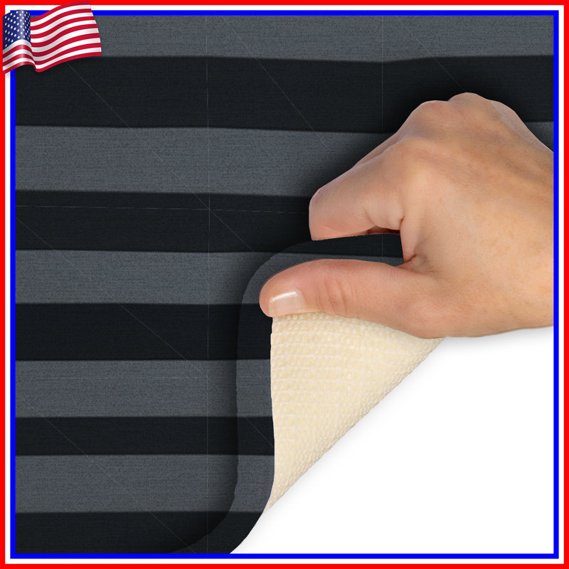 Tapis de bain à rayures, L 24 po x L 17 po