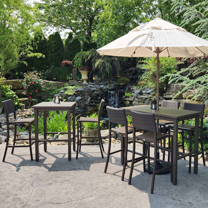 Table d'extérieur Sigma 51 L x 28 W Sigma, Bronze fusion
