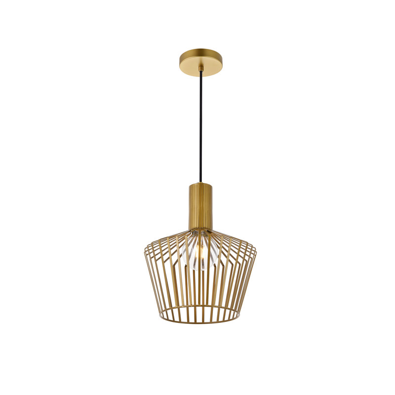 Luminaire suspendu en métal 1 lumière Celyn, Laiton