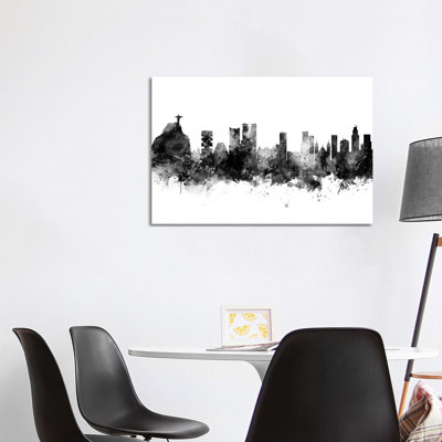 Rio De Janeiro,Brazil In Black & White by Michael Tompsett - Wrapped Canvas Gallery-Wrapped Canvas Giclée