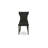 7 Piece Kitchen Table Set Consist of a Rectangle Dining Table with X-Legs and 6 Black Linen Fabric Parson Dining Room Chairs, Wire brushed Black-2131414555