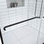 Double porte de douche coulissante encadrée avec verre trempé-113451295