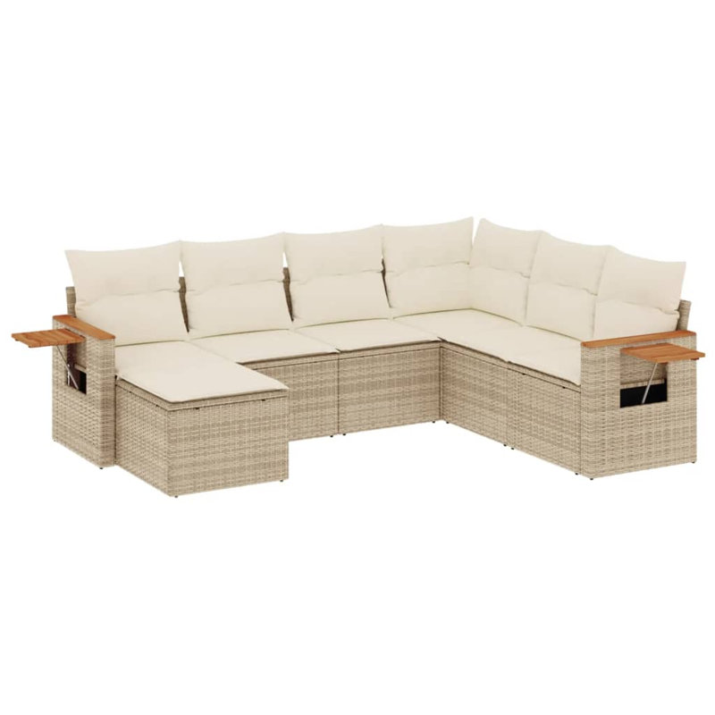 Ensemble de canapé de jardin Vidaxl beige
