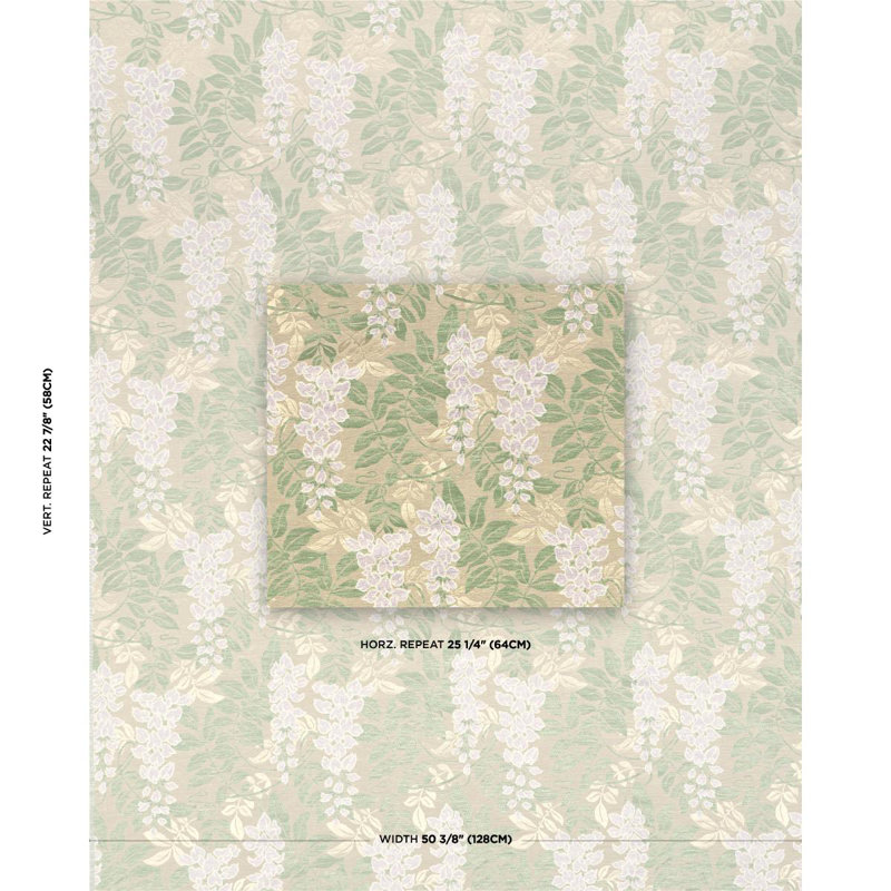 Lucia Wisteria Fabric, Lilac