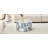 Simple White Marble Textured Cylindrical Coffee Table