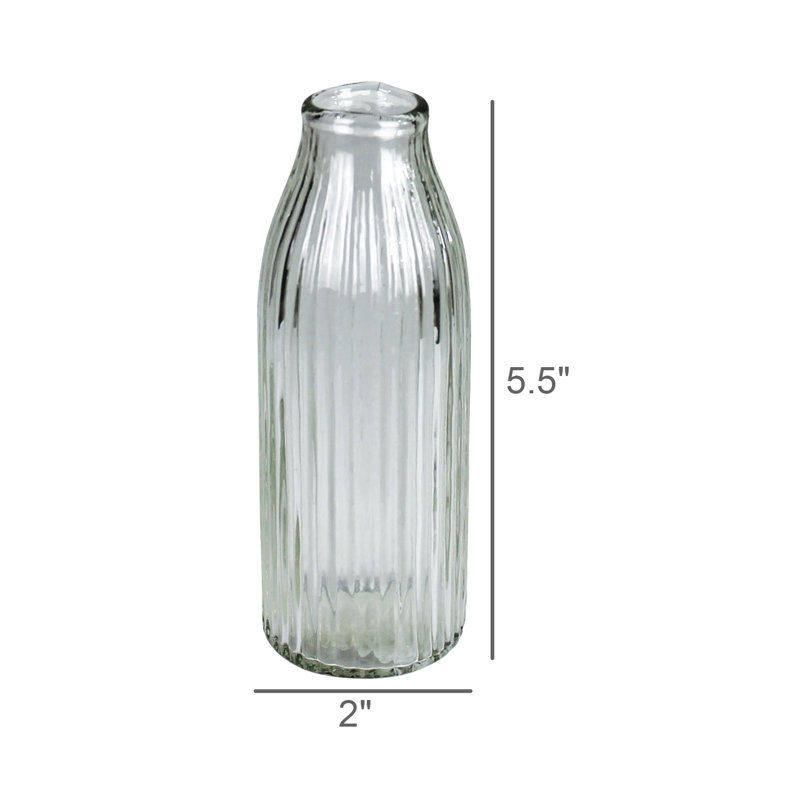 Vase Melba, verre - Med, H 5,50 po x l 2 po x P 2 po