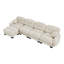 Canapé modulaire confortable à plis avec siège ergonomique en mousse haute densité, canapé modulaire, accoudoirs arrondis arrondis et 2 coussins décoratifs ronds-158099503-158099501