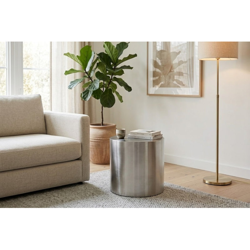Table d'appoint ronde Spencer, Silver