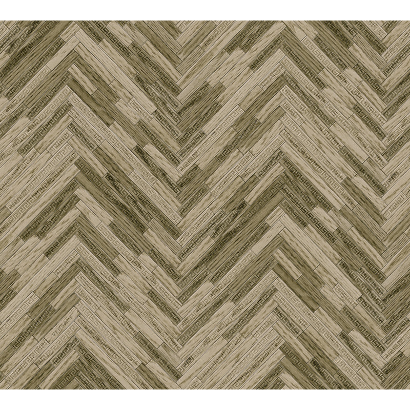 Charlee 10.05m x 70cm Matte Wallpaper Roll, Cream/Brown