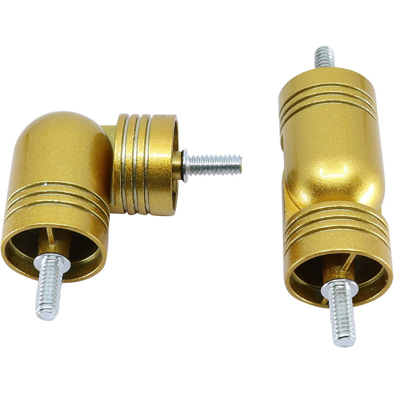 Meriville Hinged Elbow Connector, 2 pcs, 1.125", Royal Gold