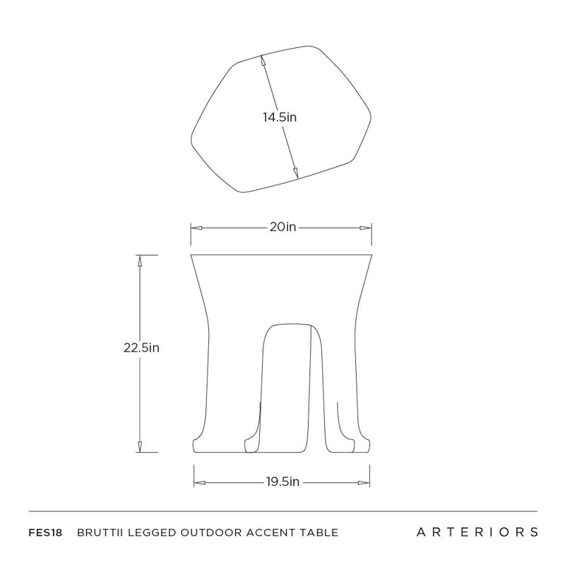 Bruttii Legged Outdoor Accent Table