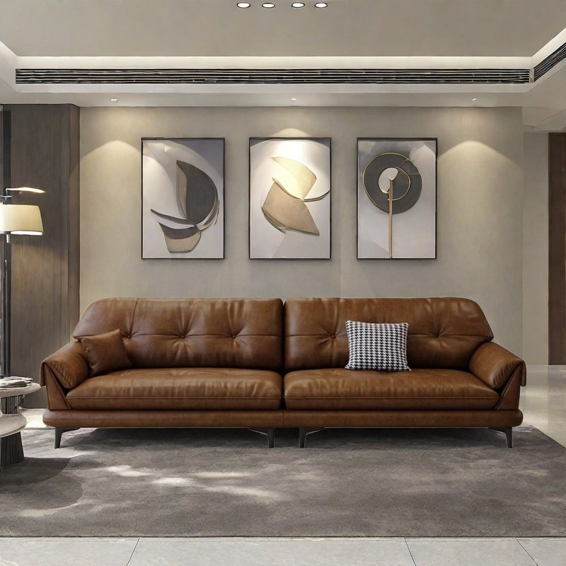 Canapé American Retro, H 33,86 po x l 125,98 po x P 38,58 po