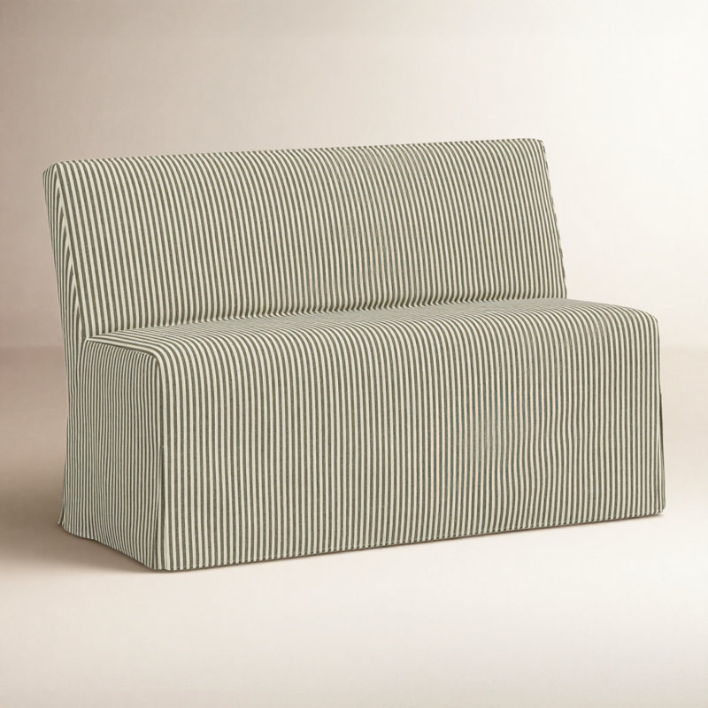 Stoffer Home x Cloth and Co. Lindy Upholstered Bench, Jane Stripe Laurel
