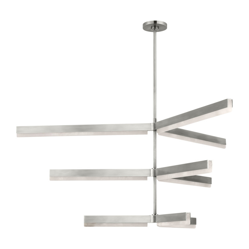 Linea LED Chandelier, Antique Nickel