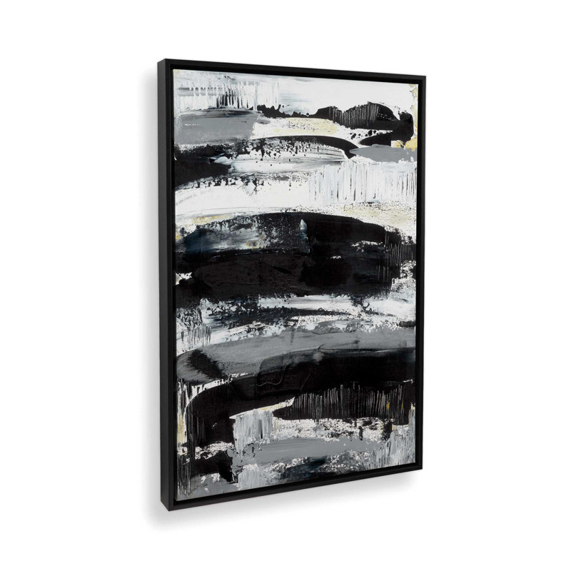 Impression sur toile monochrome encadrée, H 30,75 po x l 20,75 po, Noir satiné