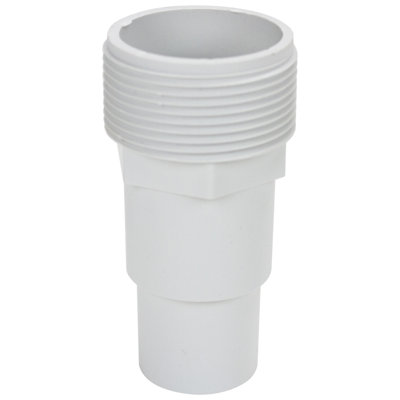 4" White Swimming Pool Or Spa Threaded Hose Adapter