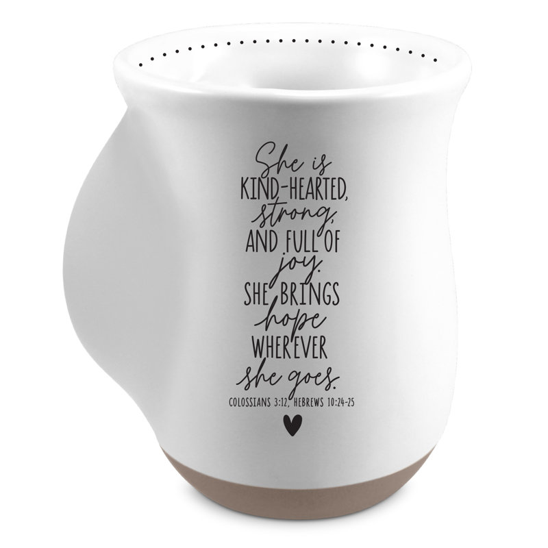Tasse chauffe-mains blanche, elle est aimable