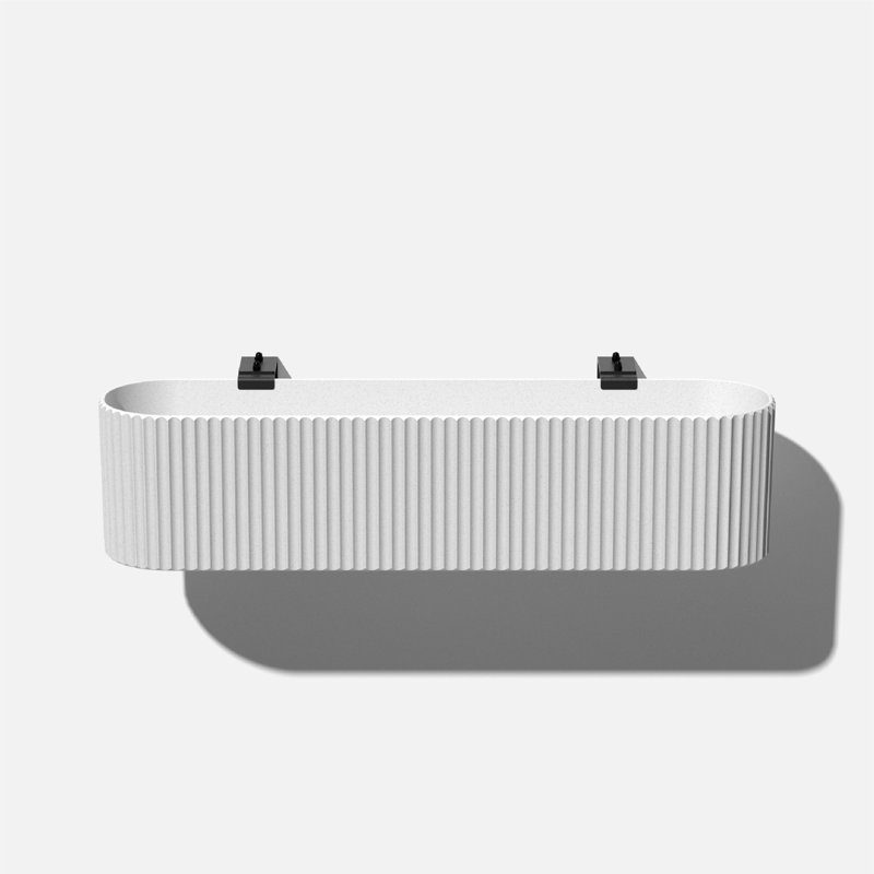 Veradek Demi Series Railing Planter 36" Planter, 1, White