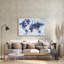 «Indigo World Map» par Danhui Nai, art mural en verre acrylique-1879310367