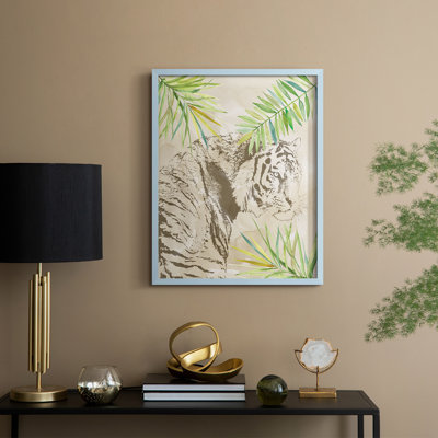 Boho Jungle Cat I Framed Print - Solid Wood