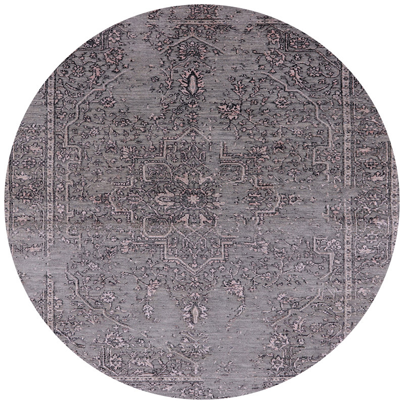 Tapis oriental gris / mauve Mooreland, Rond 8 pi