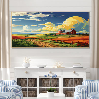Minimaliste Indiana Barns Countryside II - Barns, art mural