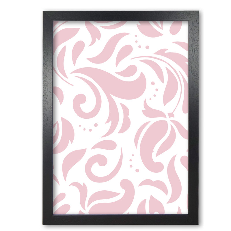 Floral Pattern - Painting, Black Grain Frame, 85 cm H x 60 cm W x 5 cm D