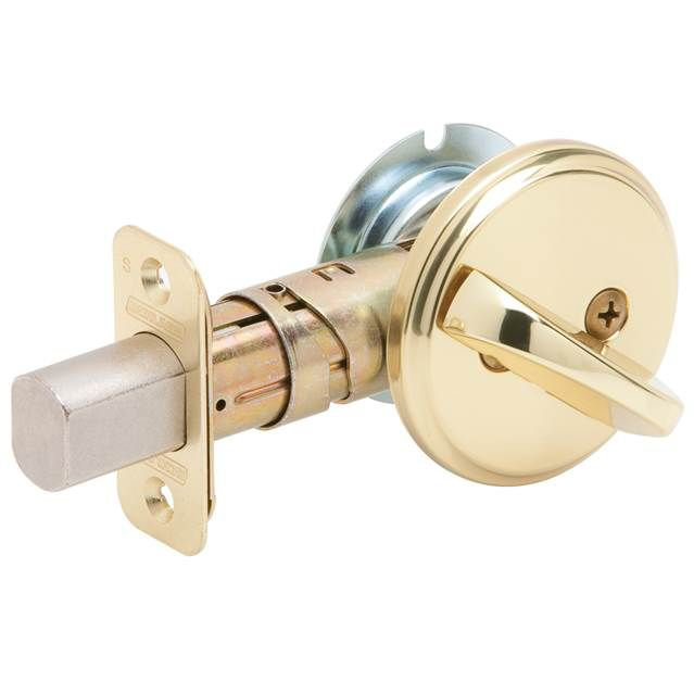 Boulon de porte commercial, Laiton brillant