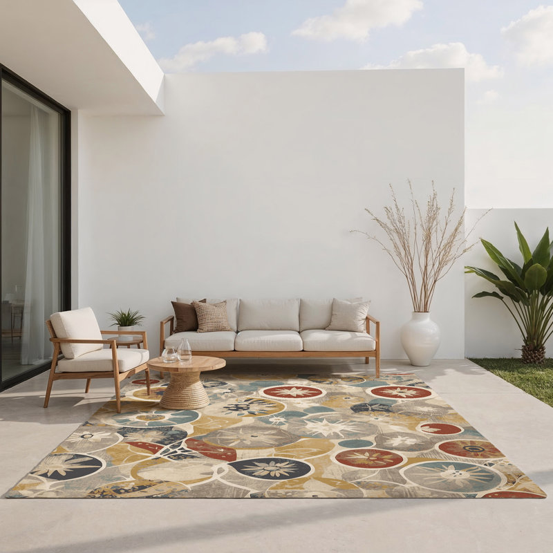 Tapis intérieur et extérieur Snazzy Vibe, Rectangle 1 pi 6 po x 2 pi 6 po