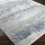 Brunswick-Abstract Blue Grey Modern Marble Fringe Living Dining Bedroom Rug-1320051100