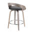 Grotto Mid-Century Modern Counter Stool With Light Grey Wood And Black Faux Leather By Lumisource -  2-1705655470-1705655443
