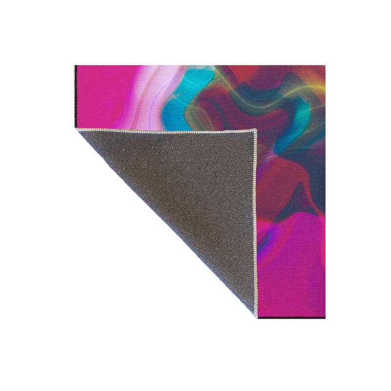 Tapis tissé rose pastel lavable à la machine, Sous-tapis rectangulaire 3 pi 11 po x 5 pi 11 po i